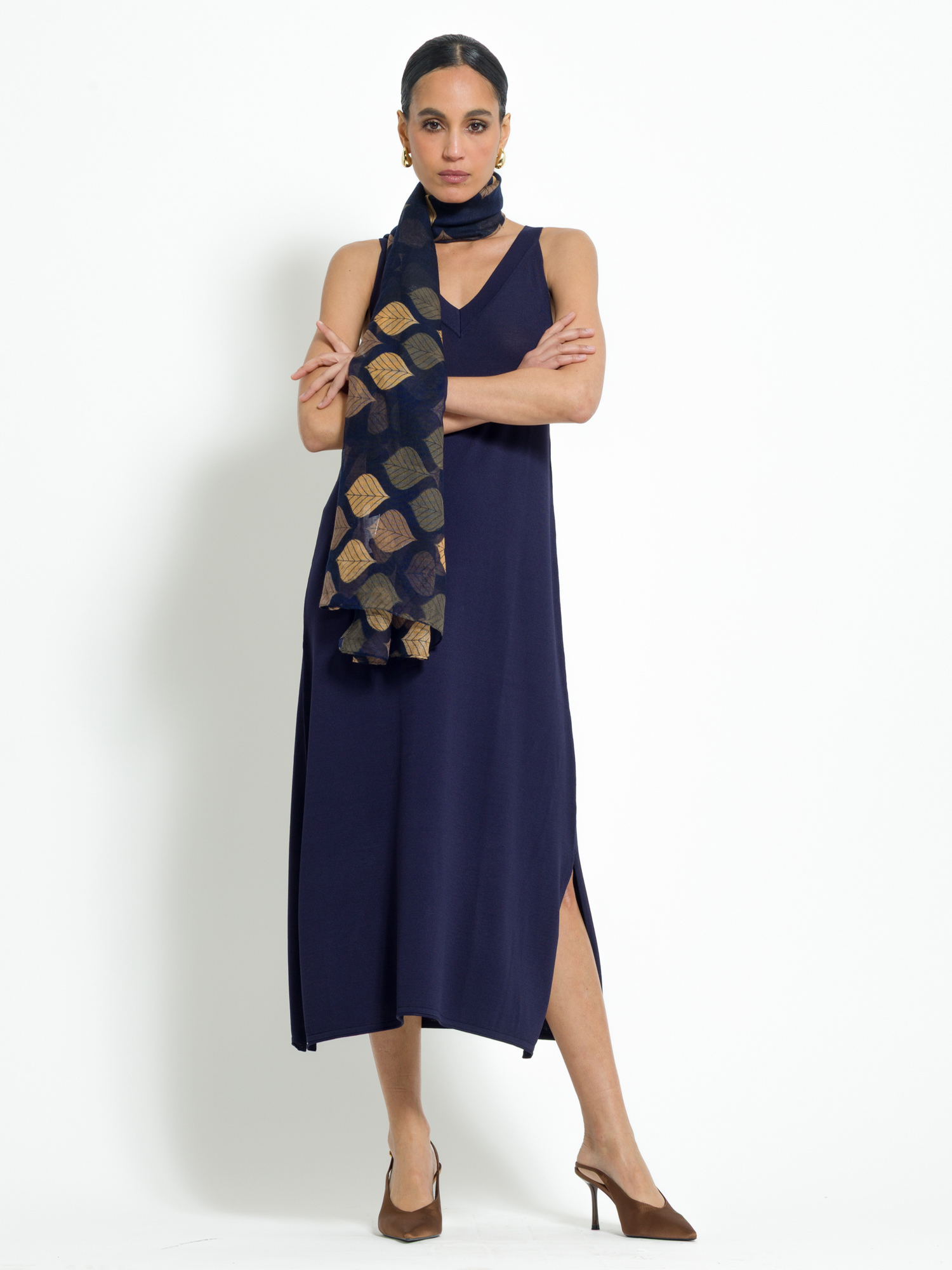Abito midi in maglia