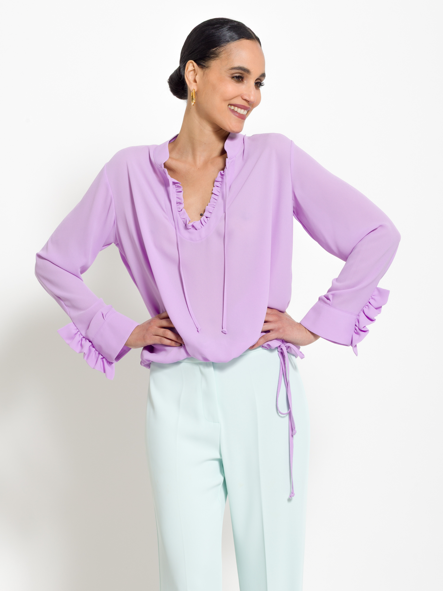 Blusa con rouches