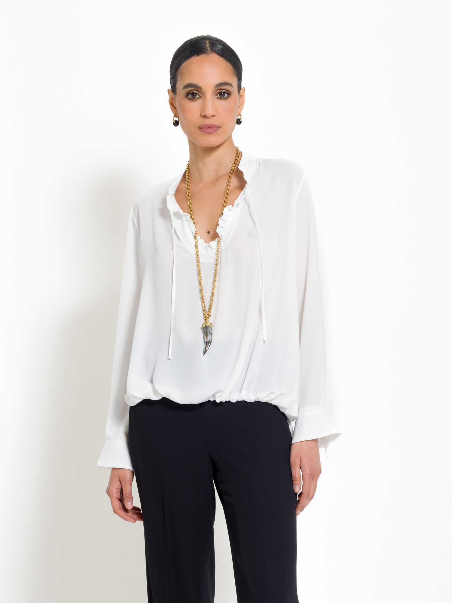 Blusa con rouches