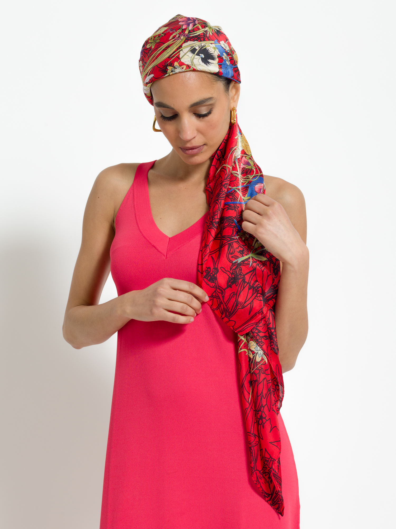 Flower print stole