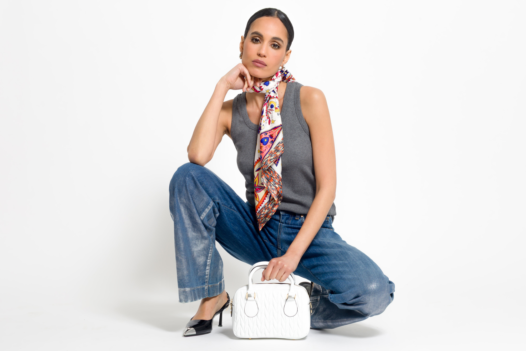 Pop print scarf