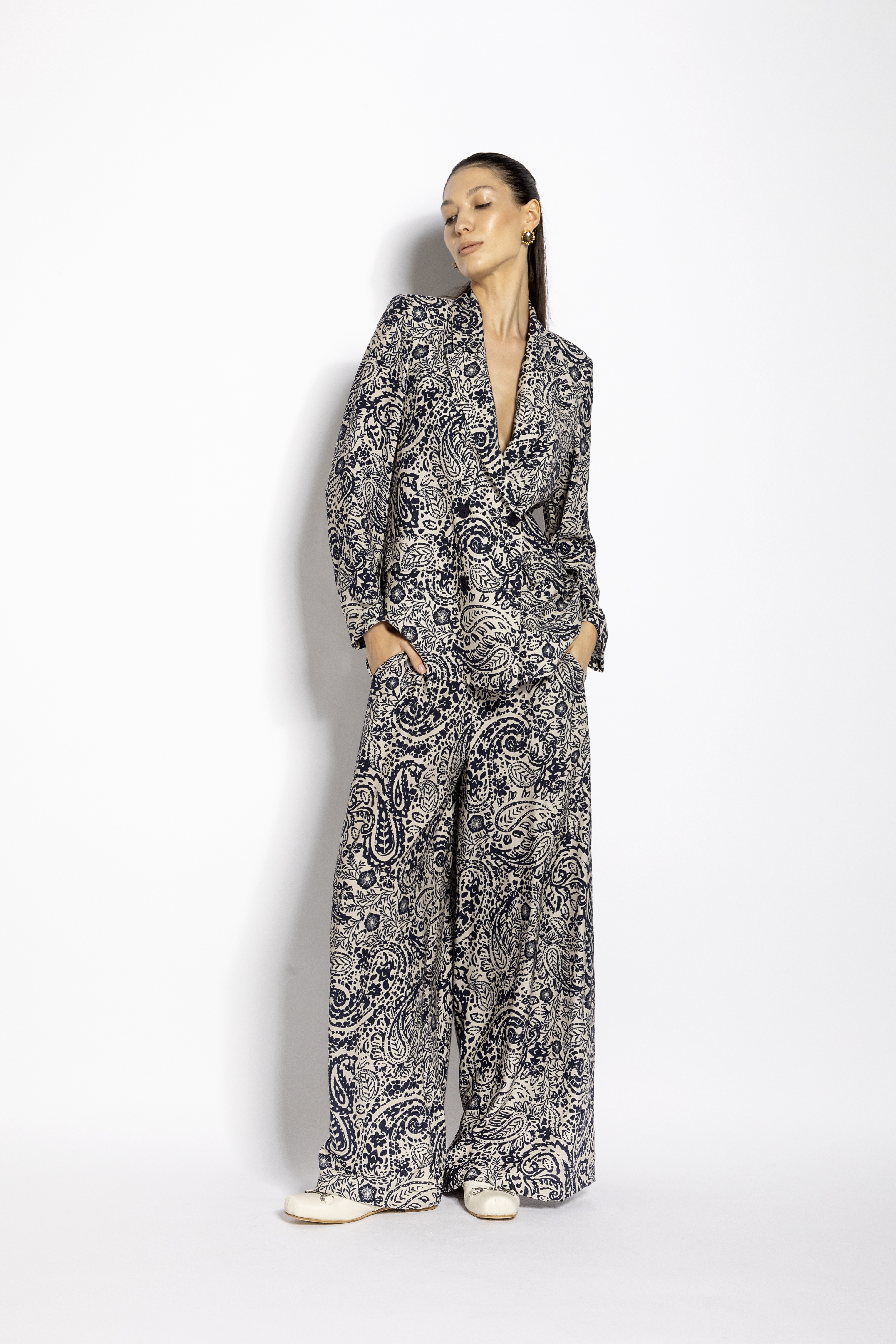 Pantalone palazzo stampato