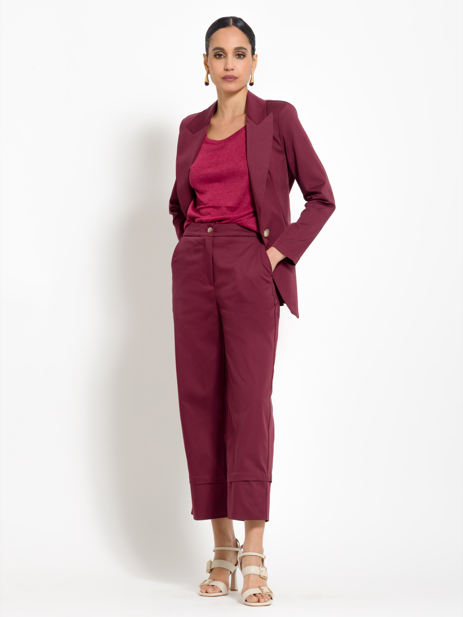 Blazer monopetto in cotone