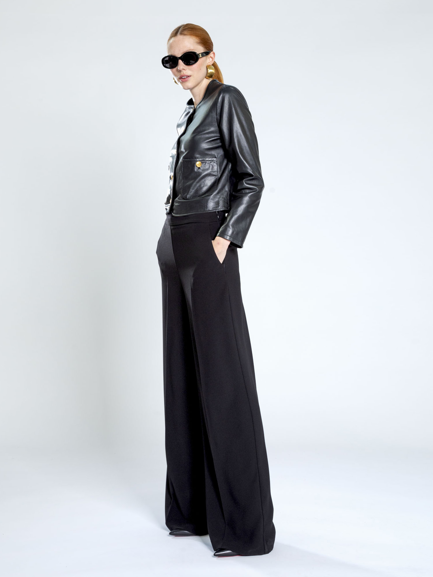 Palace pants with satin waistband