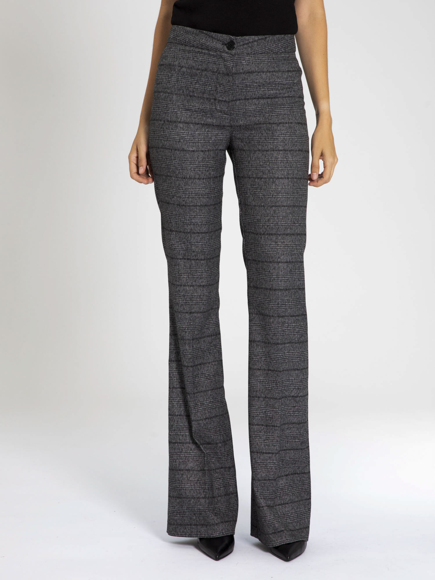 Flared pants in chevron