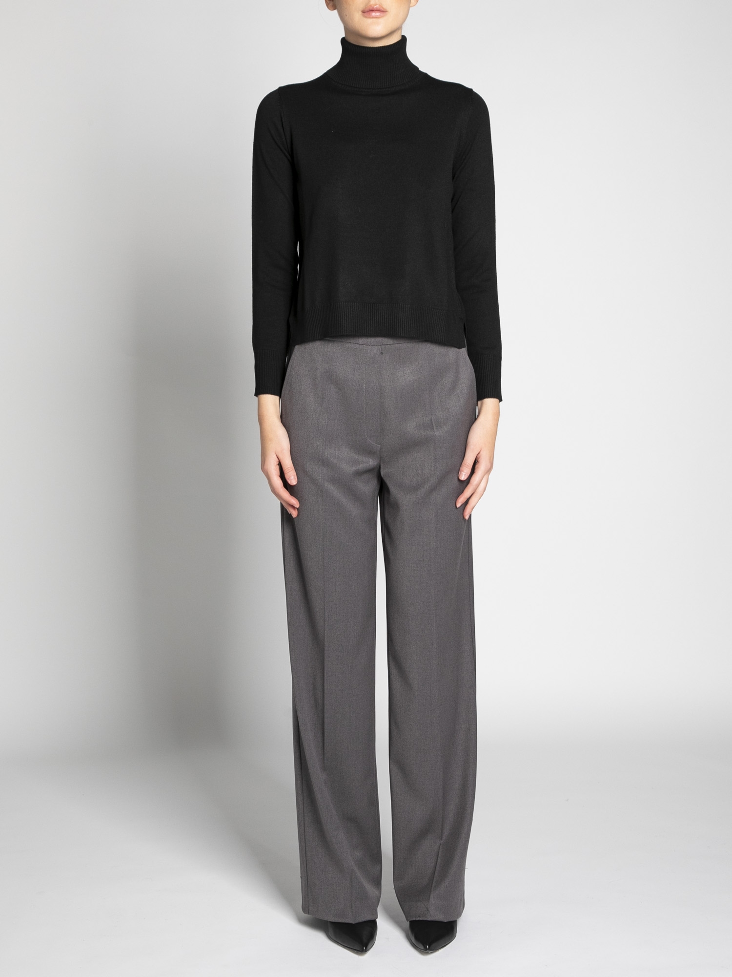 High-waisted palazzo pants
