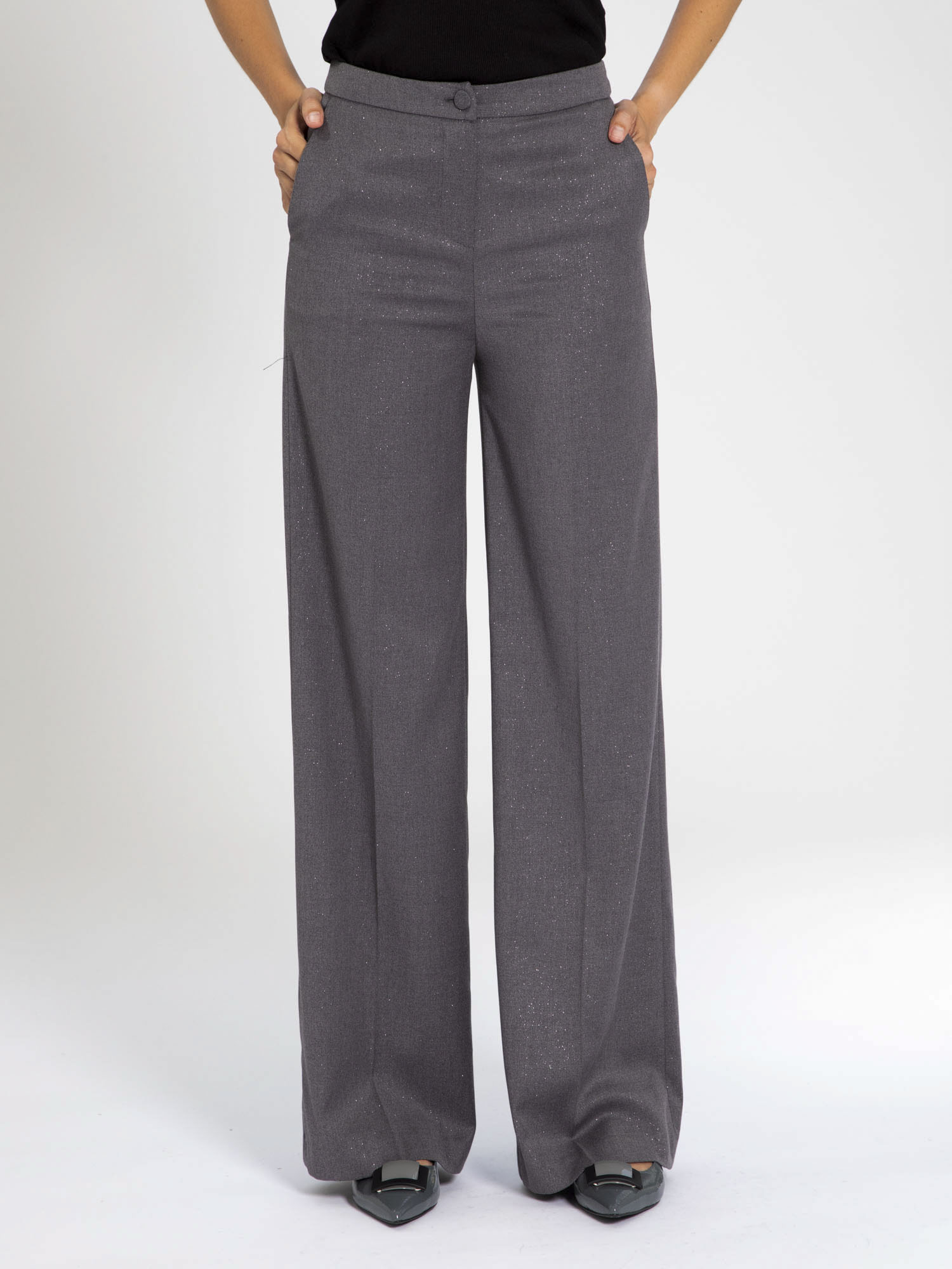 Flannel palazzo pants