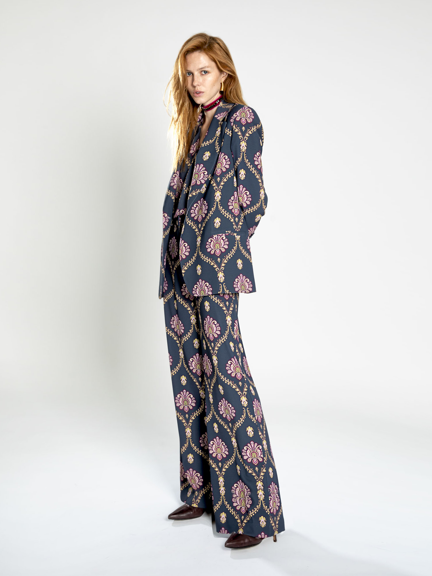 Pant with tile pattern