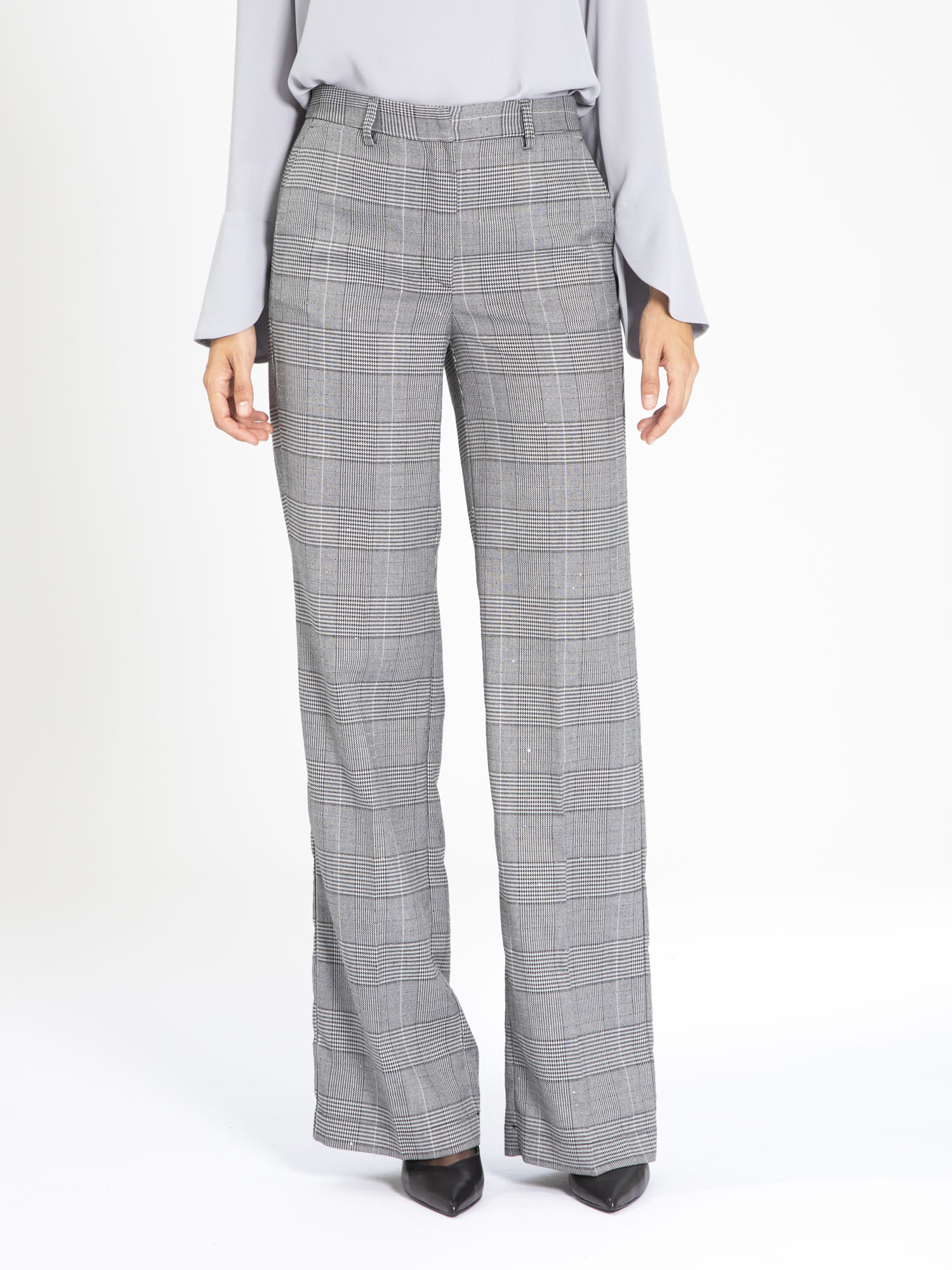 Welsh and lurex palazzo pants