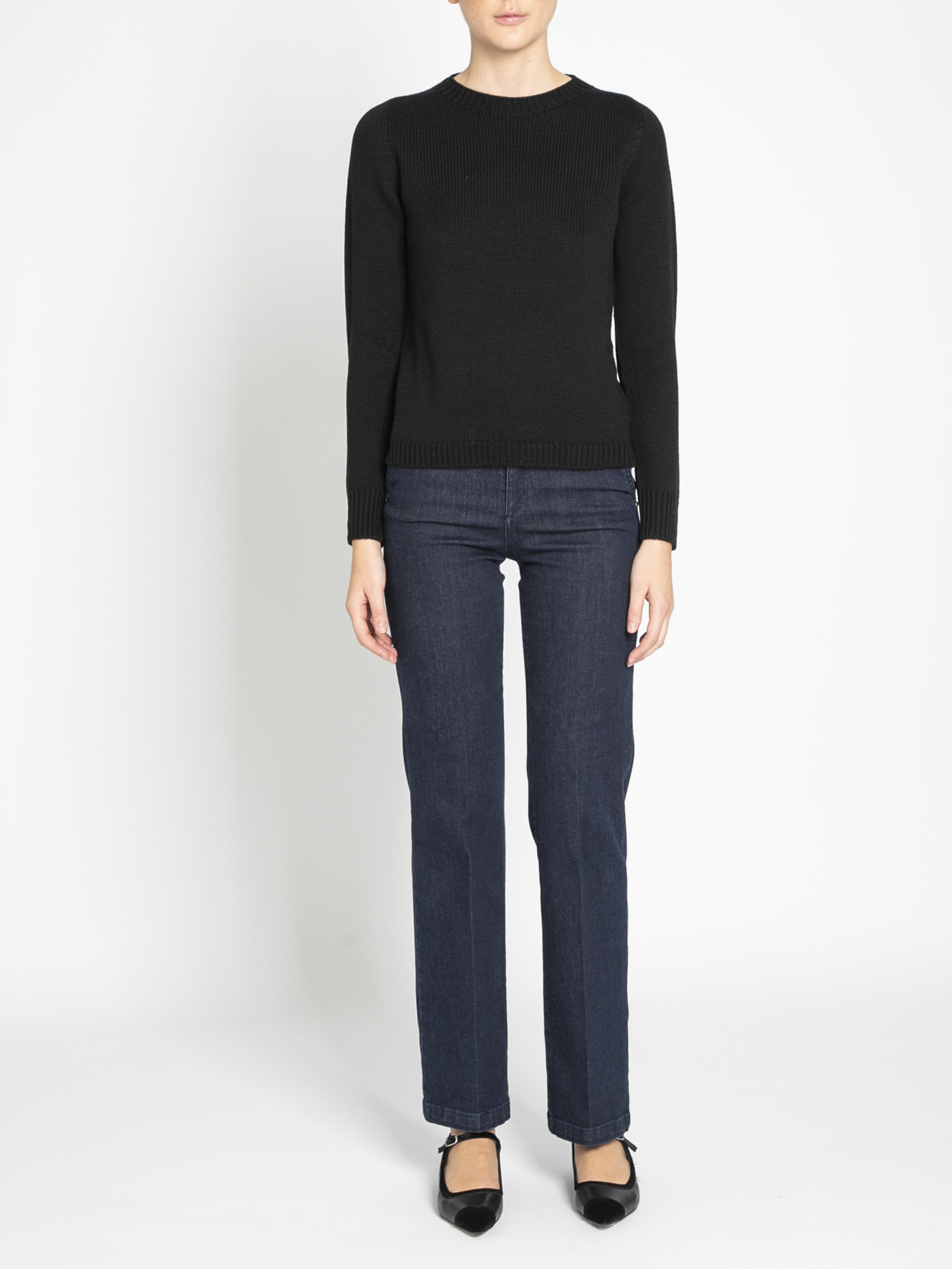 Wool crew neck sweater