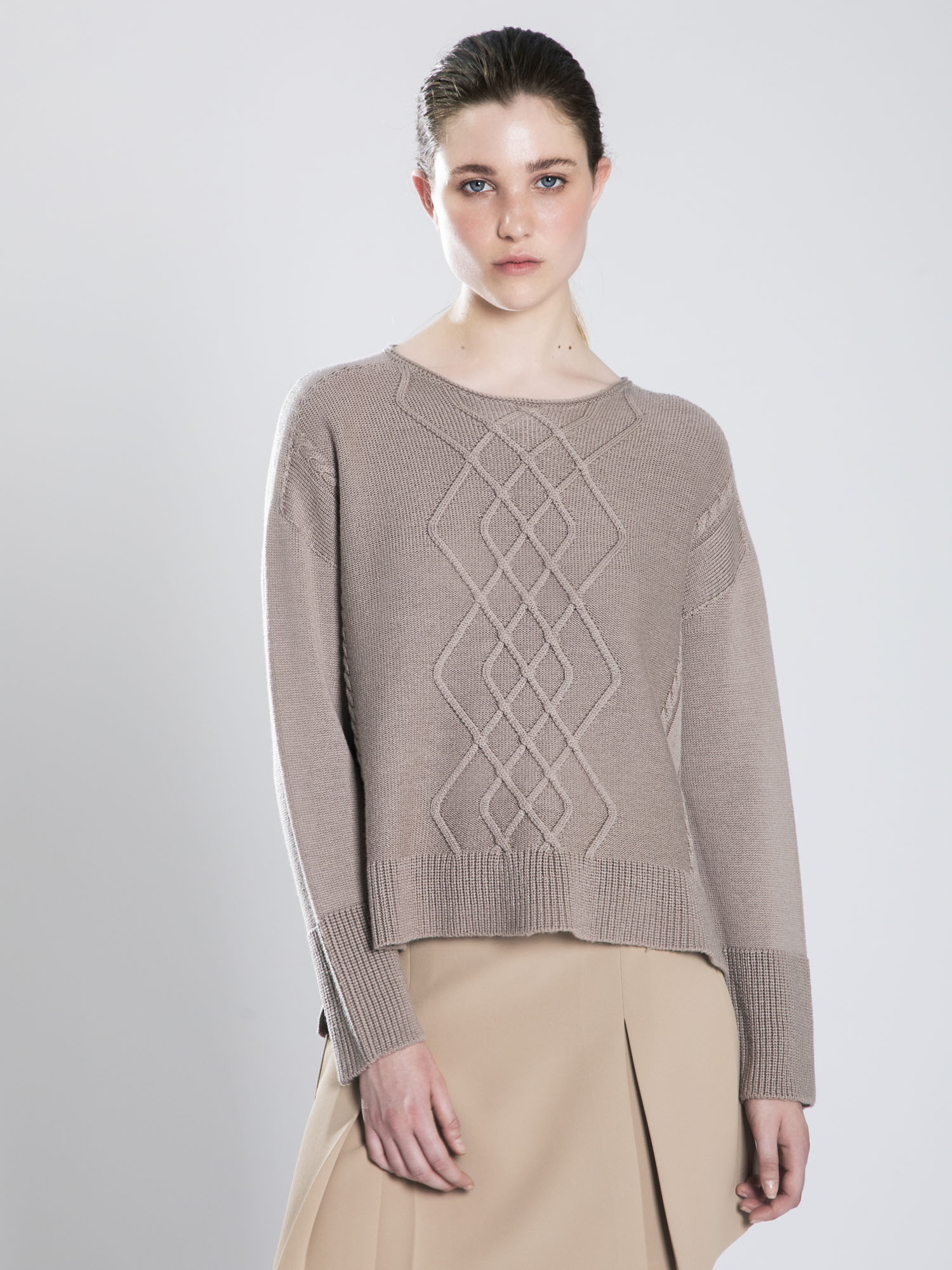 Maglia scatoletta in lana