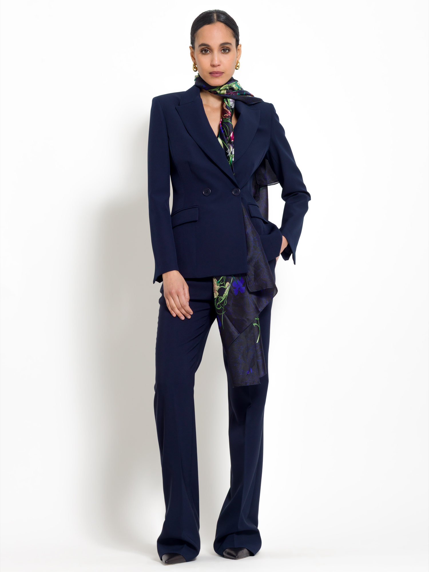 High-waisted flare pants