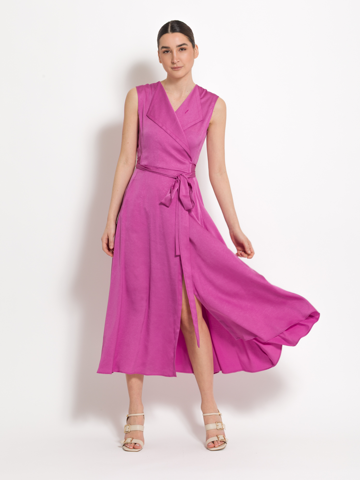 Crisscross v-neck dress