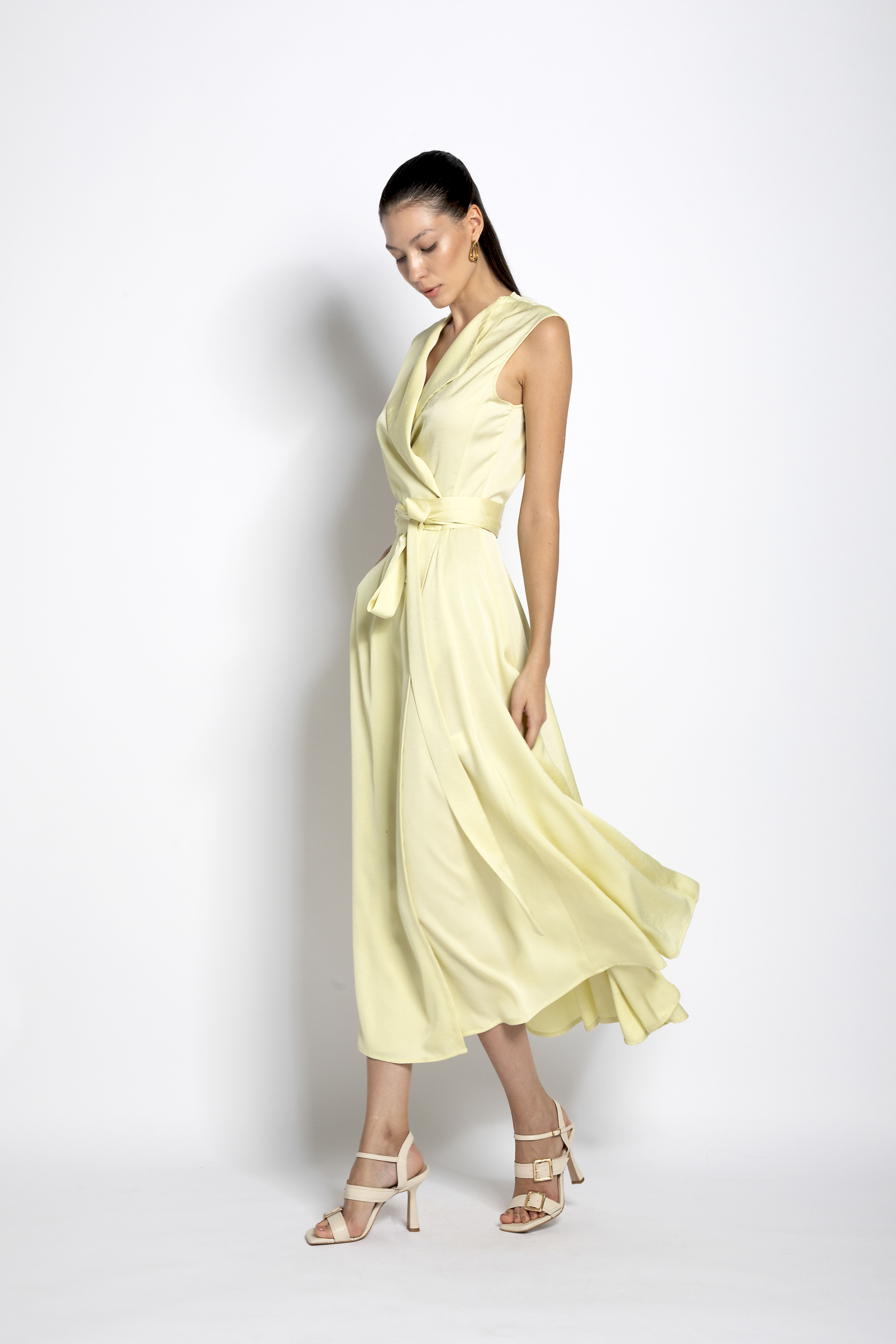Crisscross v-neck dress