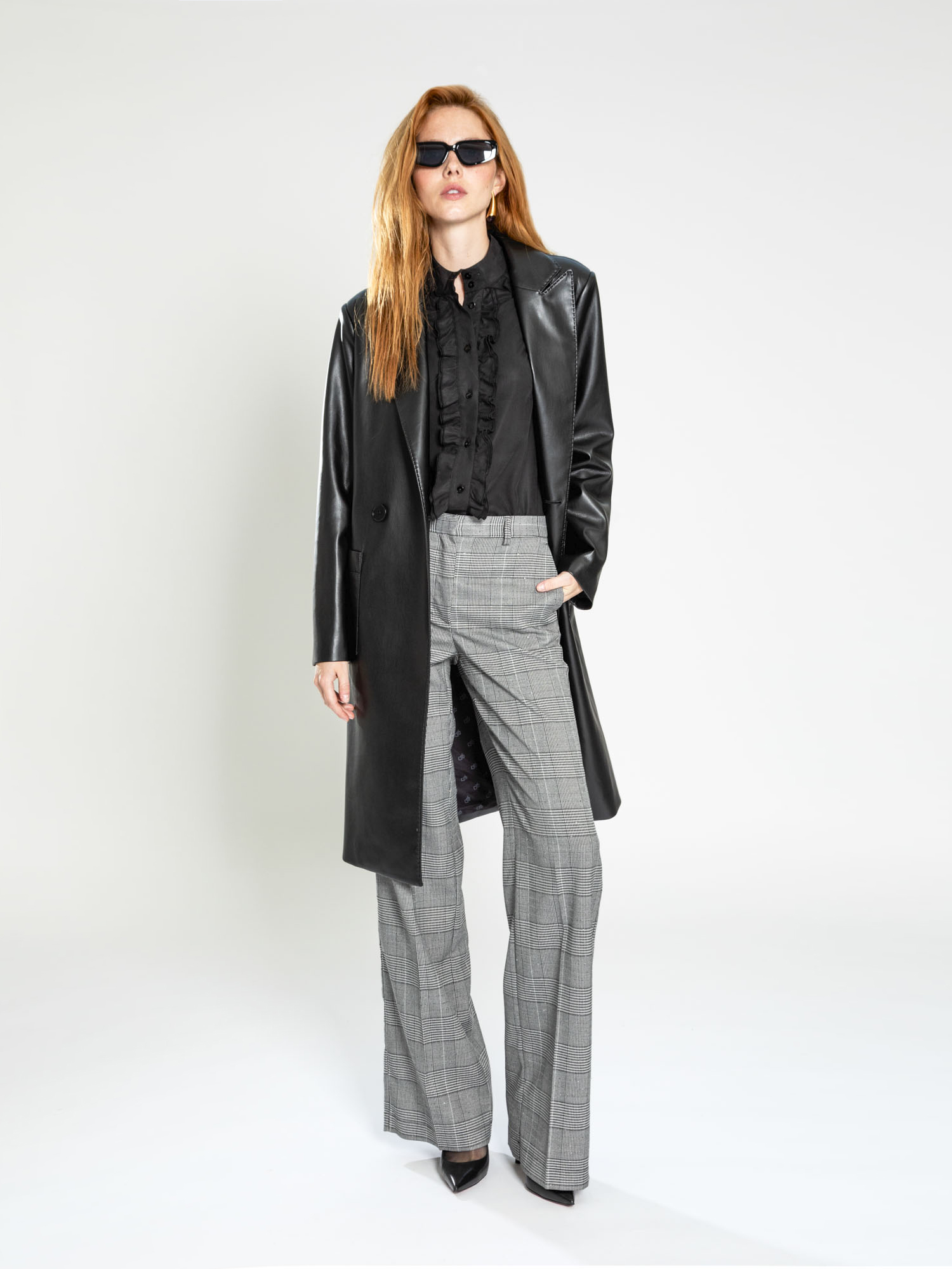 Faux leather coat