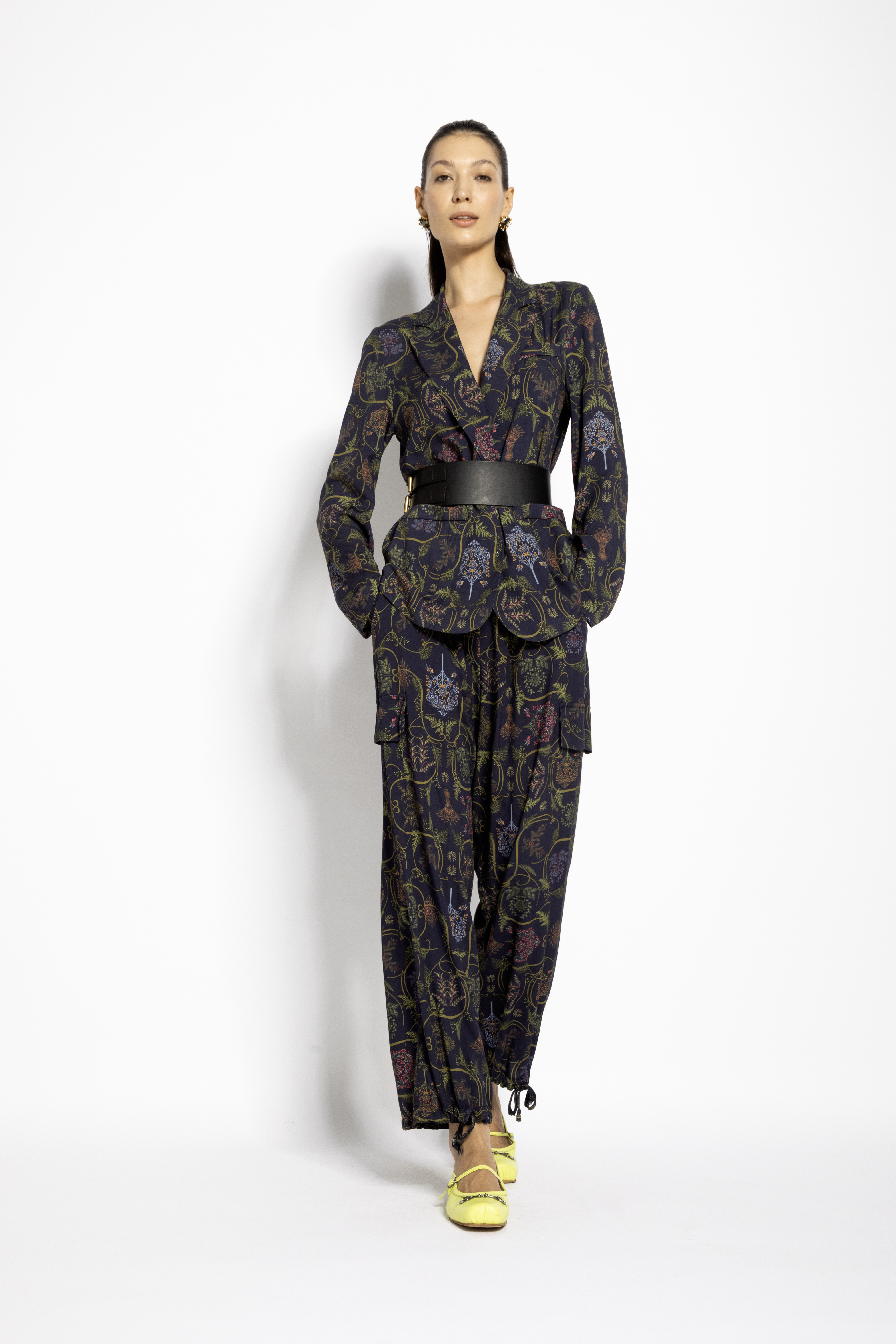 Blazer monopetto stampato