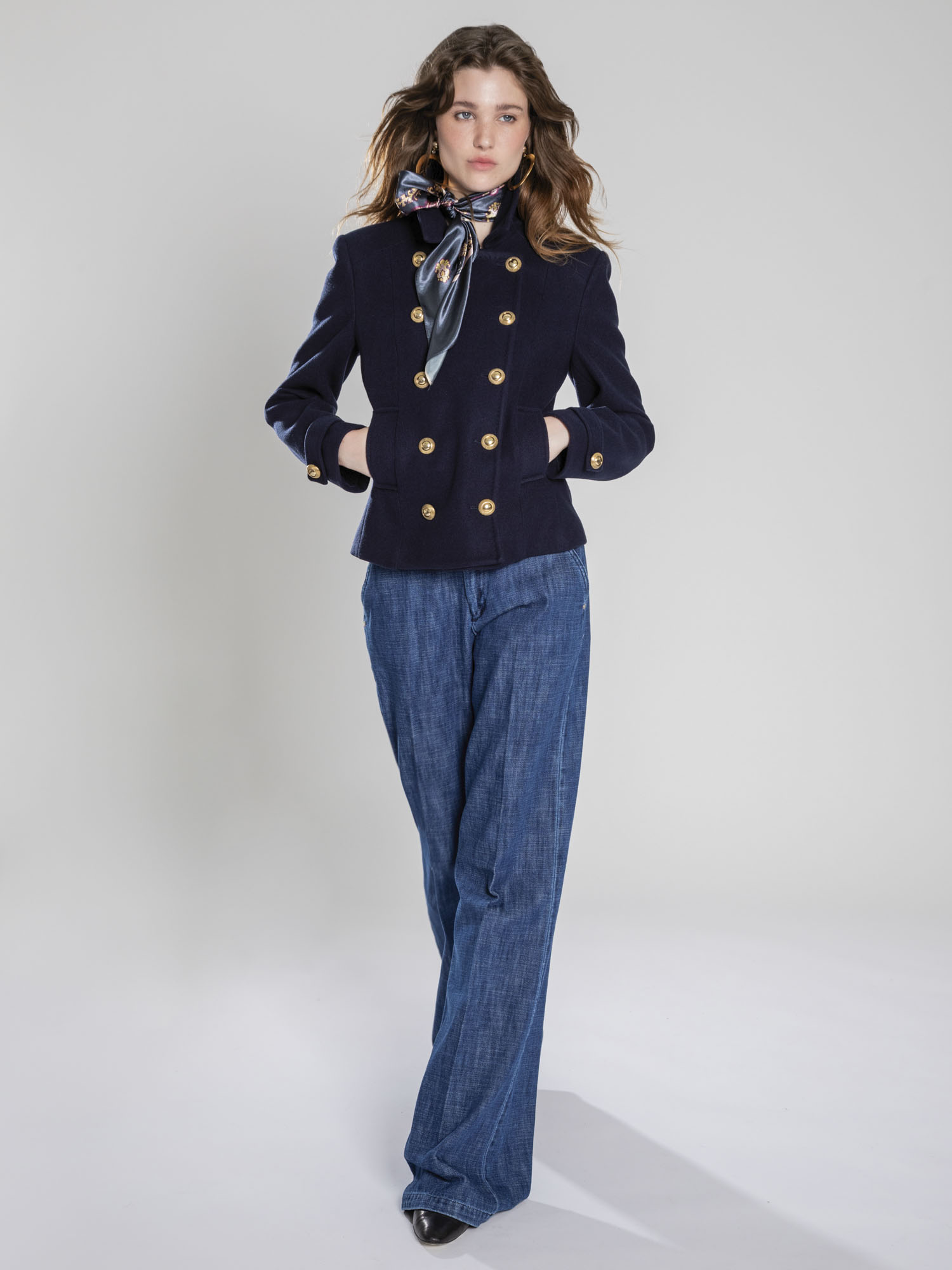 Double-breasted cloth jacket