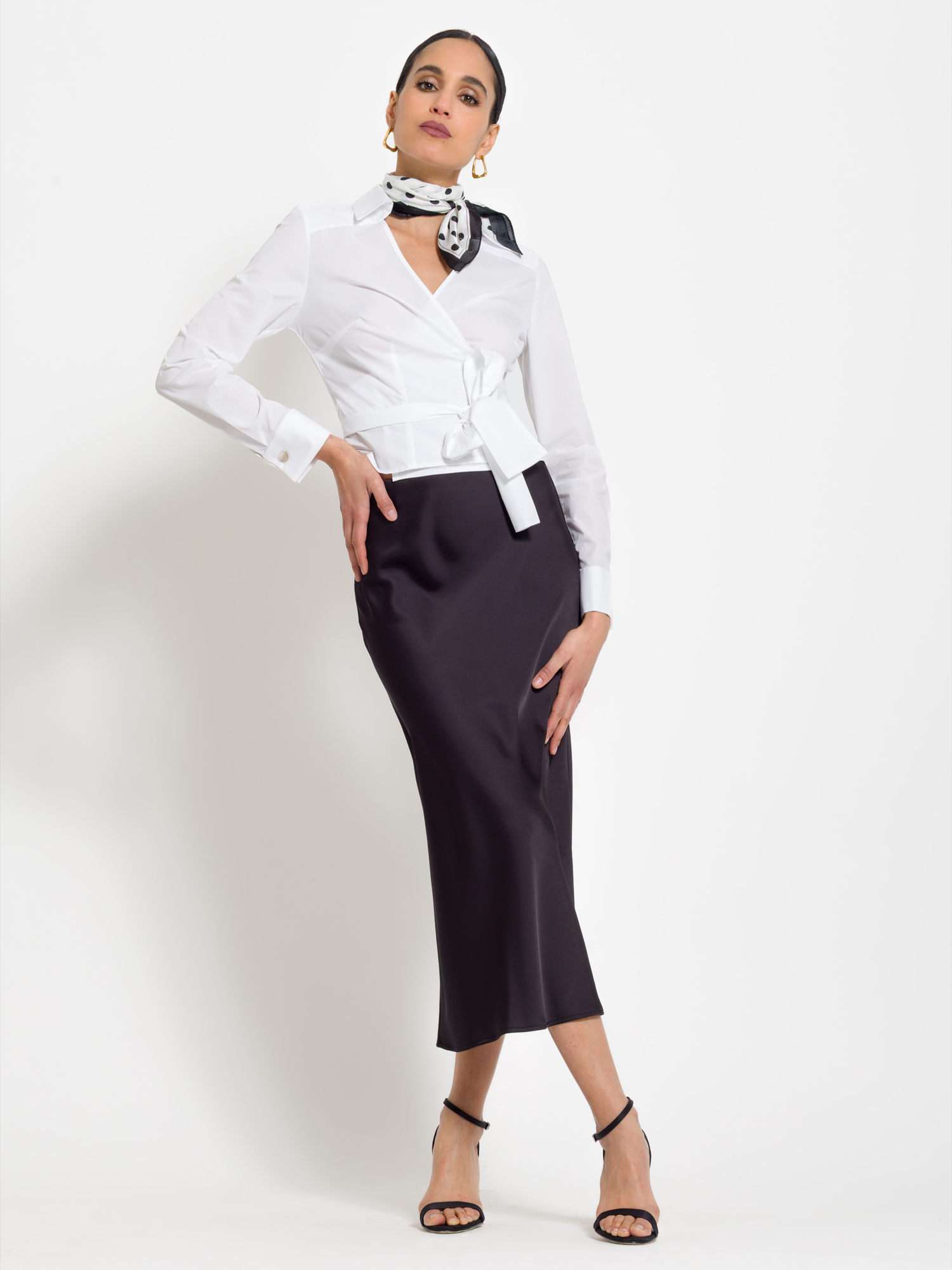 Cotton crossover shirt