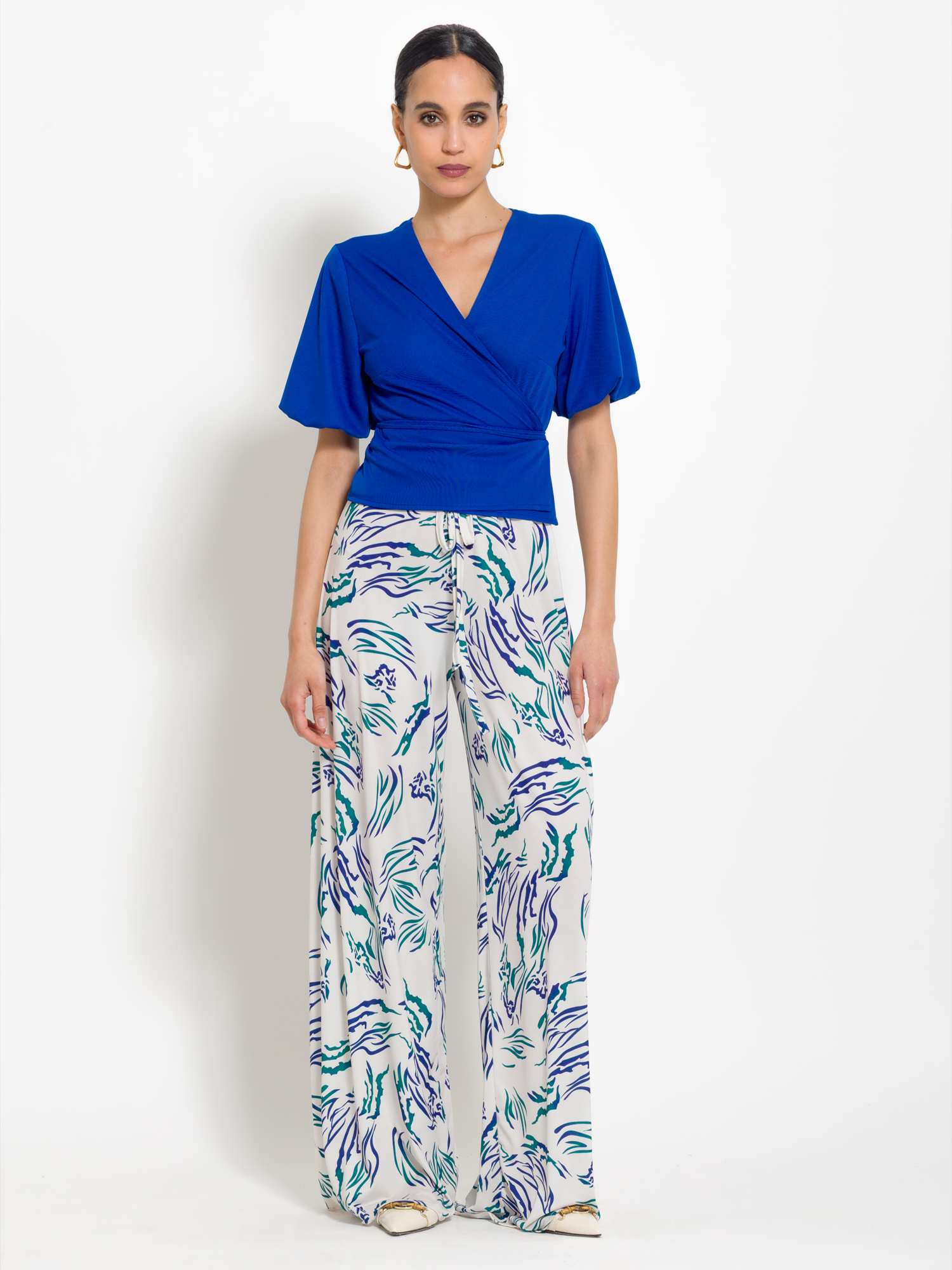 Pantalone stampato con coulisse